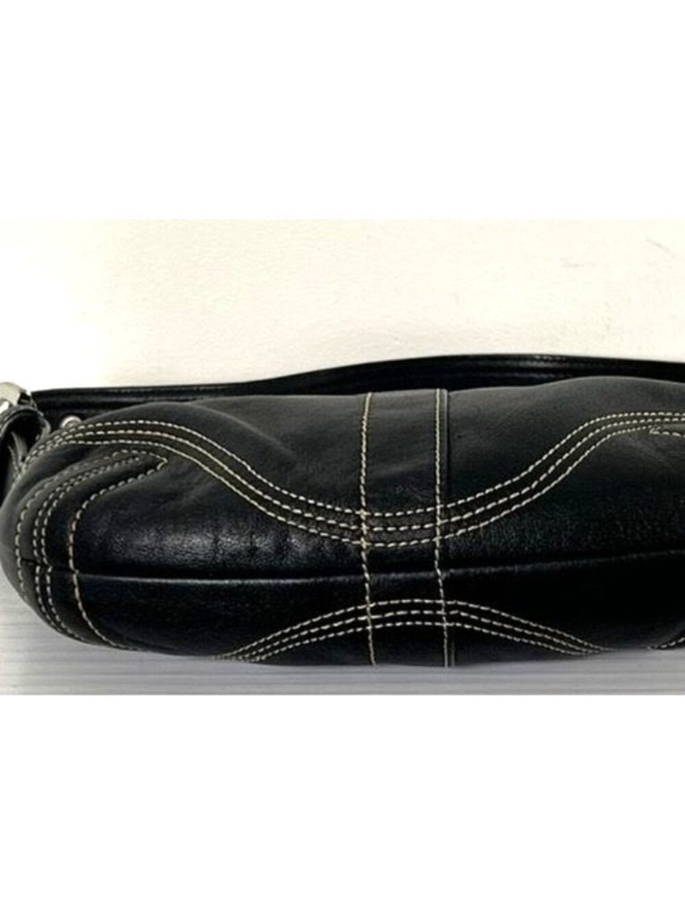 VTG Coach Soho Mini Hobo Black Leather Shoulder Bag Purse Authentic 1310 EUC - Picture 4 of 12